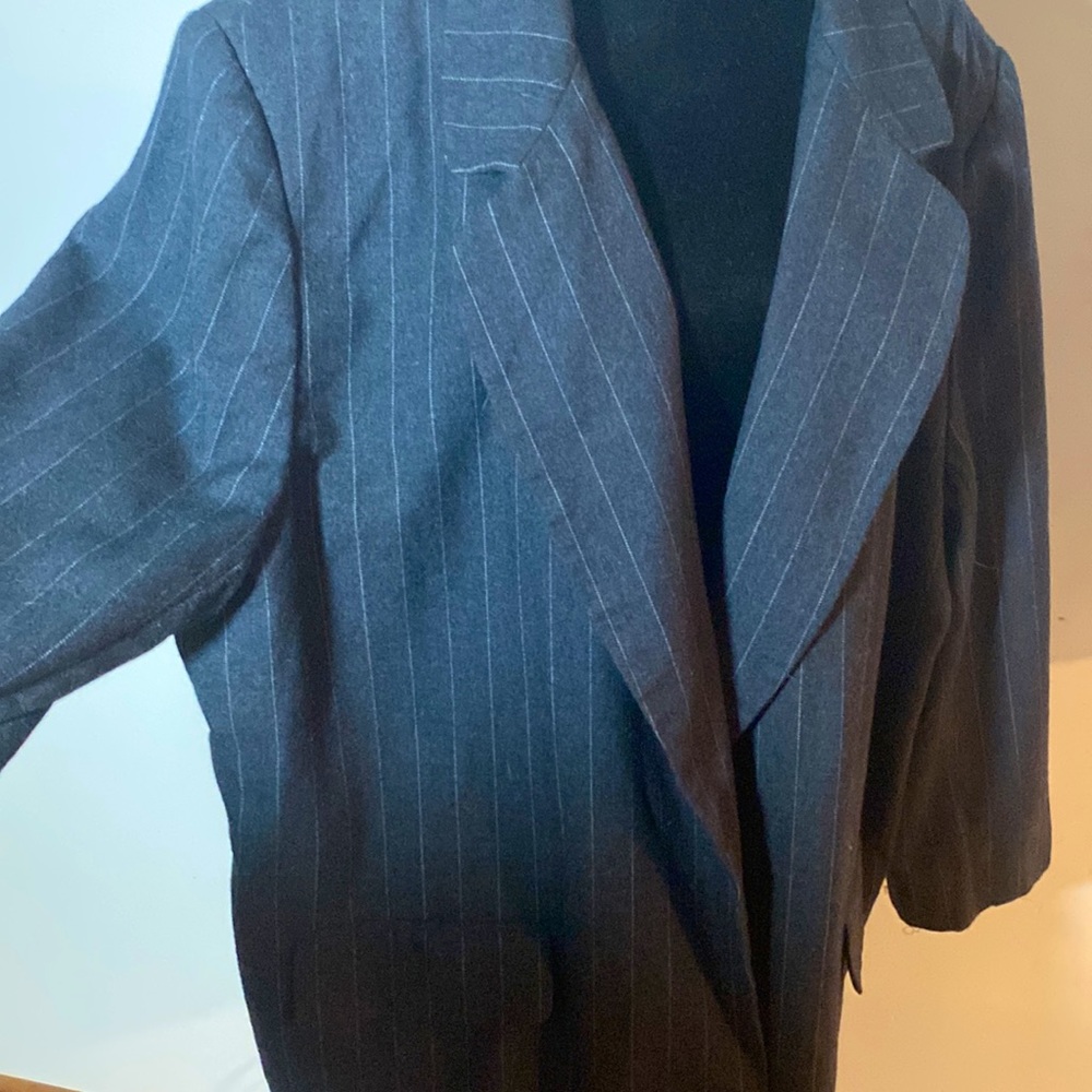 Pinstriped Wool Blazer - Picture 2 of 4